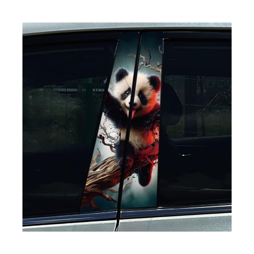 Bertdcx E Blu Eyes Wolf Tiger Leopard Dog Car Stickers Auto Door Pillar Decals Auto Parts(,2Pcs)