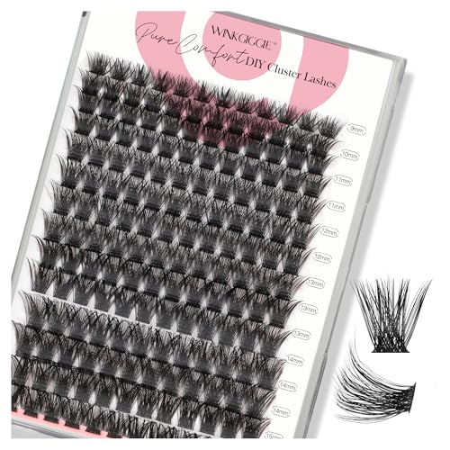 Image of Cluster Lashes Wispy Lash Clusters, 168pcs D Curl Natural Volume Lashes Clusters, DIY Individual Eyelash Extensions with Soft Ultra-thin Band, 9-16mm (56D)
