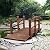 DESIGNSCAPE3D Wood Garden Bridge with Side Rails, Small Wooden Bridge for Courtyard, 5Ft Outdoor Landscape Bridge, Carbonization Color