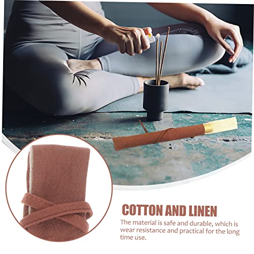 Yarnow 3Pcs Incense Tube Bag Linen Organizer Linen Bags Inscents-Sticks Incense Linen Bag Incense Tubes Bags Incense Storage Container Cotton Linen Incense Stick Holders Bag Linen Pouch #TOP4