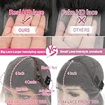 13x6 Body Wave Lace Front Wigs Human Hair Pre Plucked HD Transparent Lace Frontal Wigs Human Hair 180% Density Glueless Human Wigs with Baby Hair for Women 26 Inch - Image 4
