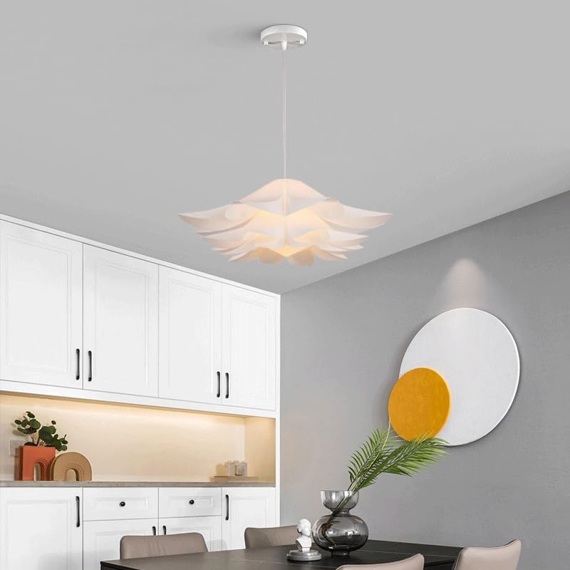 Lustre à intensité variable tricolore E27 suspension blanche CGTENBS salon