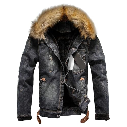 Manteau en denim camionneur d'hiver rembourré idéal pour vos sorties en ville