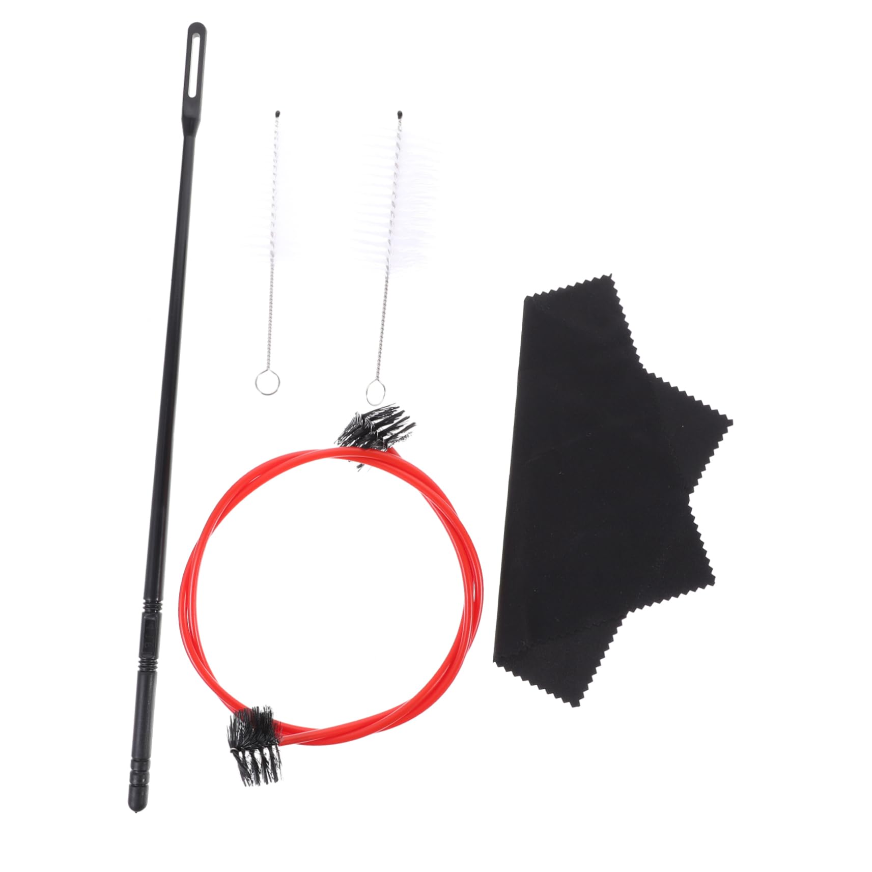 OFFSCH 1Set Trumpet Cleaning Kit with Brushes Cleaning Rod and Cloth Professional Tool for Cornet and Instrument Maintenance