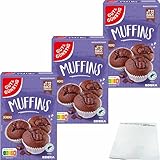 usy Bundle für Gut&Günstig Muffins Schoko Backmischung 3er Pack (3x350g Packung) + usy...