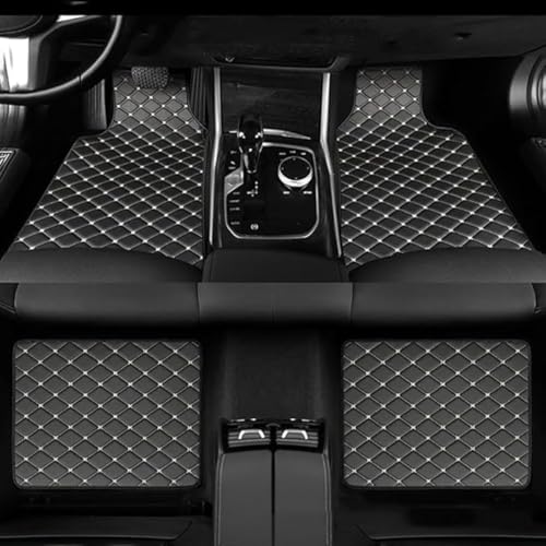 Car Floor Mats for Toyota RAV5 2013-2019, Durable All-Weather Interior Protection Floor Liner Car Interior Accessories,Black-White