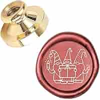 Tampon Cire Marteau De Thor - Laiton Vintage, Poignée Bois Palissandre - 2.5 Cm Pour Invitations Mariage