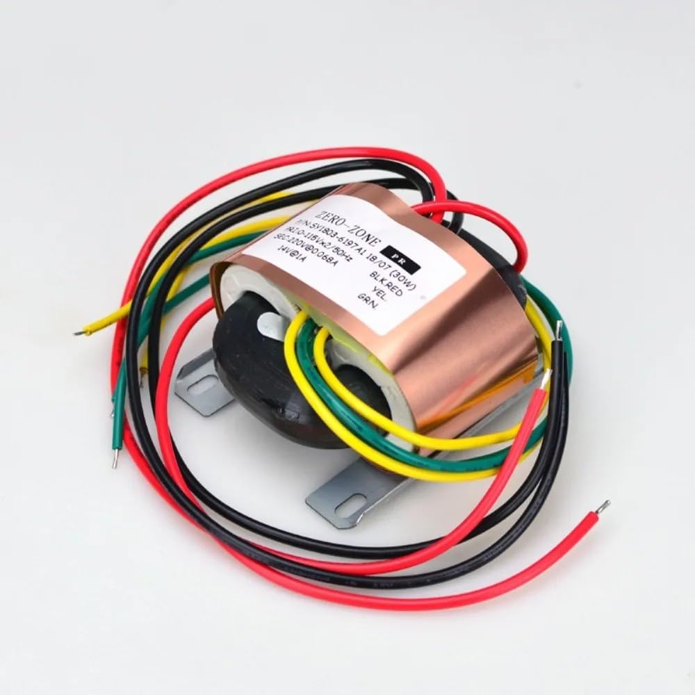 1 szt. 30 VA 30 W R-core PRT Transformator Wejście 0-115 Vx2 lub 230 V Wyjście 220 V 0,068 A 14 V 1 A