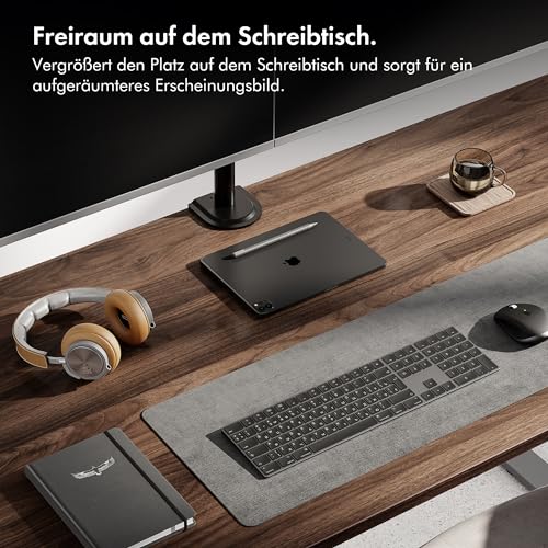 VonHaus Doppelte Monitor Halterung für 13-32”-PCs, Monitor Halterung 2 Monitore mit Tischklemme, Anpassbare Höhe, Leicht Anzubringen, Kipp-, Dreh- und Schwenkarme, VESA 75x75 & 100x100 mm Monitor Arm