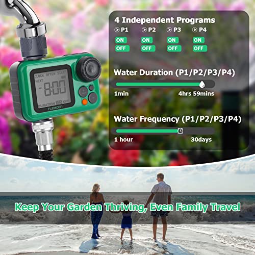 Sprinkler Timer With 4 Individual Programs, Digital Water Hose Timer With Automatic & Manual Mode, Ideal For Outdoor Garden Faucet, Drip Irrigation System, Yard Lawn Watering, Single Outlet #TOP2
