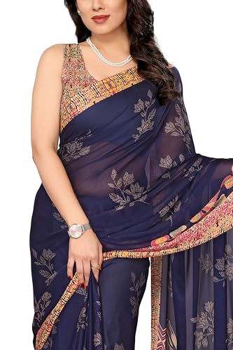 Image of MIRCHI FASHION Saree for Woman Chiffon Tie Dye Printed | Lightweight Daily Wear Women's Sari with Unstitched Blouse Piece (Available in 10 Colors)