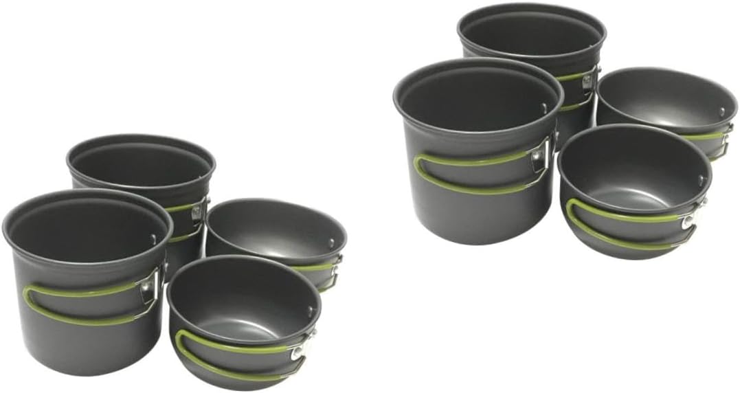 GANAZONO Four Cooking Utensils Camping Accessories Pans Motorhome Outdoor Kitchen Gadgets Camping Stove Tin Camp
