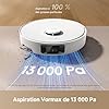 dreame D20 Pro Plus Robot Aspirateur 2-en-1, 13 000 Pa, Double Brosse, Auto-Vidage, Laser Navigation, Capteur Distance, Poils d’Animaux, Coins, Sols Durs & Tapis, Batterie 5200 mAh