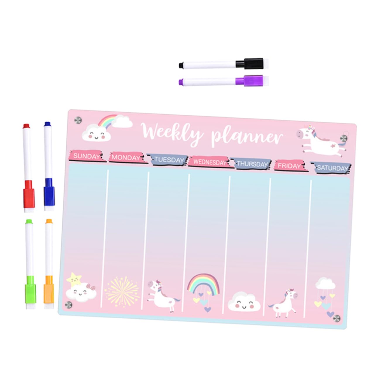 Ciieeo Magnetische Whiteboard-planertafel Aus Acryl Für Kühlschrank Wiederverwendbare Magnetische Tagesplaner-tafel Transparente Wochenplaner-tafel