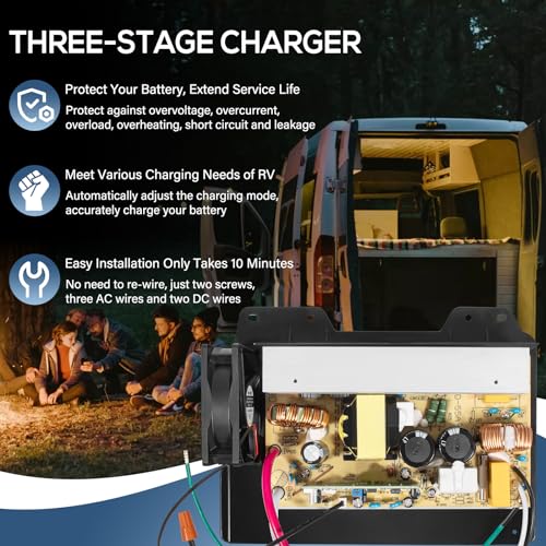 image for Bonbo WF-8955-AD-MBA RV Power Converter Main Board Assembly 55 Amp for