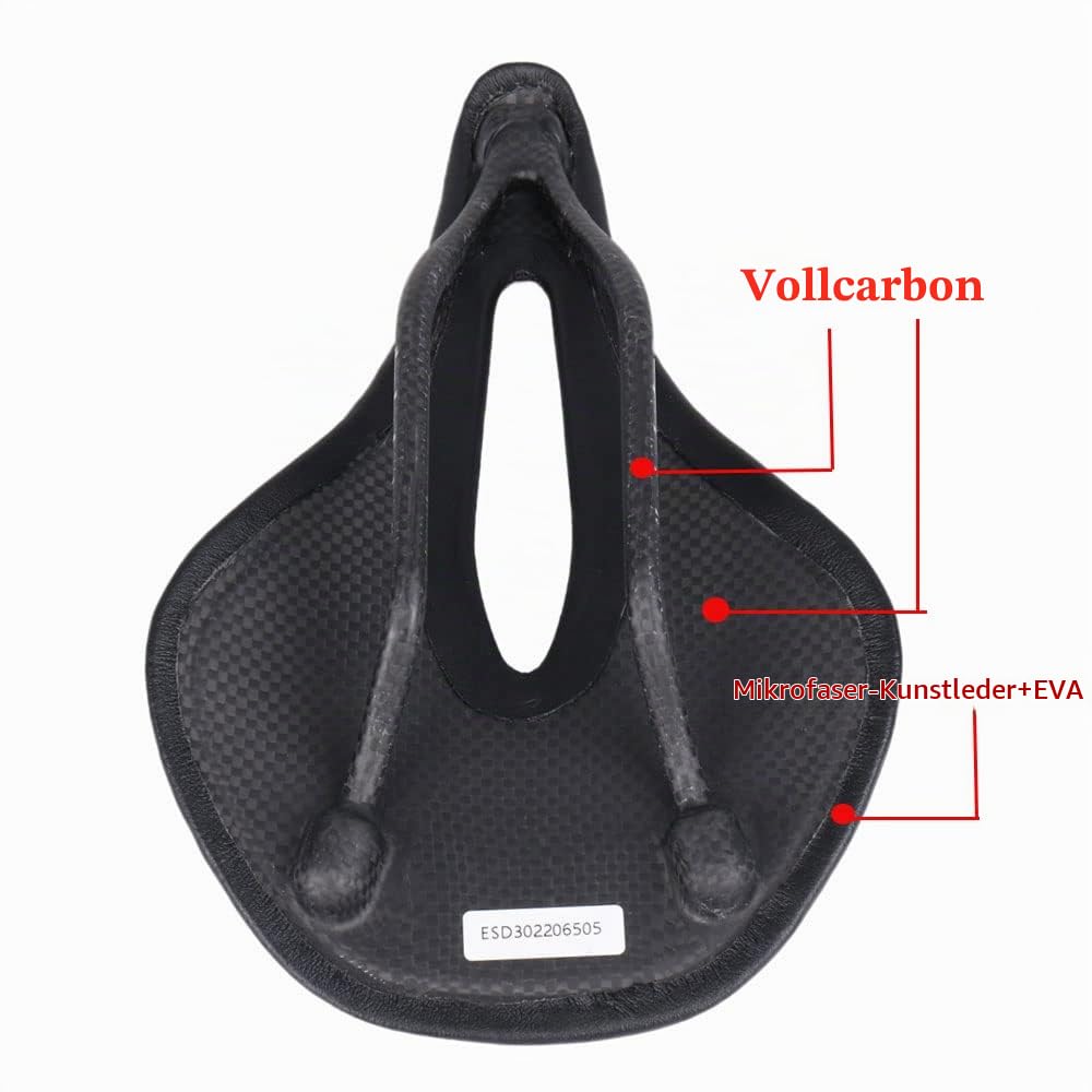 Carbon Fahrradsattel/Mountainbikesattel, Rennradsattel, komfortabler wasserdichter MTB Sattel 3k Matte 96g