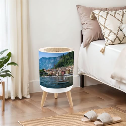 Pequeño bote de basura con tapa Varenna - 1.8 galón miniatura 2