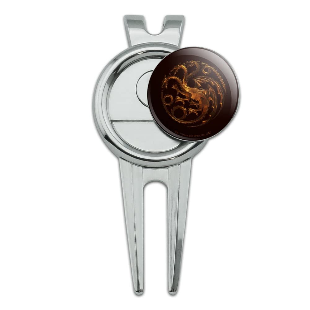 New Golf Switchblade Divot Pitch Mark Repair Tool w/Ball Marker & Pocket Clip