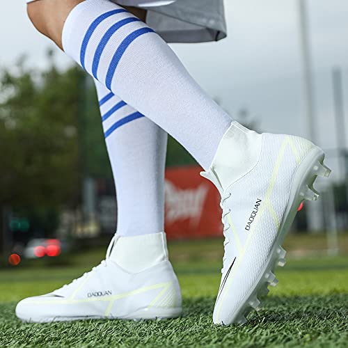 Ttfs Foture 4.1 Netfit Fg Ag Athletic Soccer Shoes Xx 17.2 Firm Ground Cleats Soccer Shoe (8, White 5, Numeric_8) #TOP5