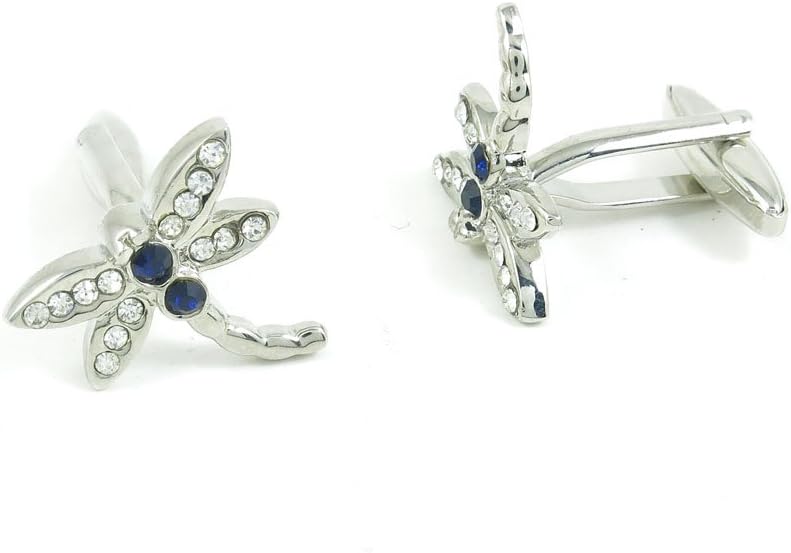 Cufflinks Cuff Links Classic Fashion Jewelry Party Gift Wedding 199326 Shinning Silver Dragonfly Crystal