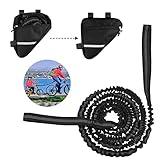 MEKEET Kinder Fahrrad Abschleppseil mit Fahrrad Dreiecktasche, Elastisches 4,5M Fahrrad Traktionsseil mit Aufbewahrungstasche, Fahrrad Bungee Abschleppseil, Bis 500 Lb/225 Kg, für Kinder MTB