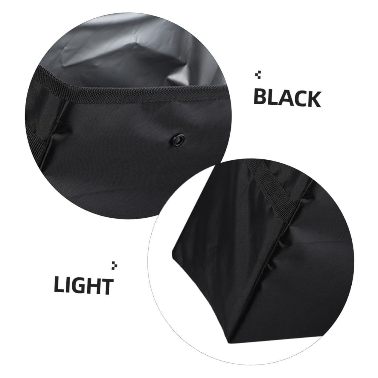 Mikinona 2 Stück Auto Mülleimer 8, 5 L Schwarz aus Nylon und Pvc | Aufbewahrungsbox für Reisen, Camping und Haushalt, für Werkzeug und Spielzeug, Multifunktional
