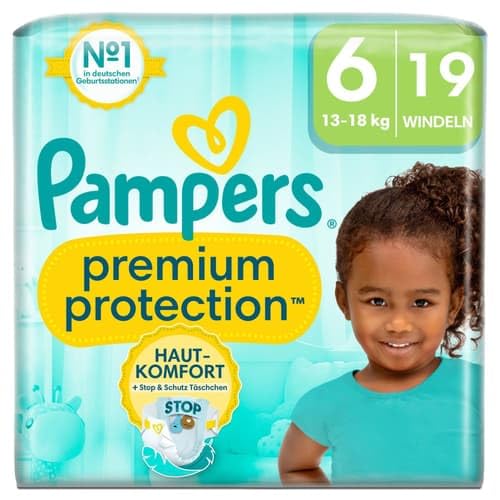 Pampers Premium Protection Talla 6 Extra Large 13+kg Single Pack (19 unidades)