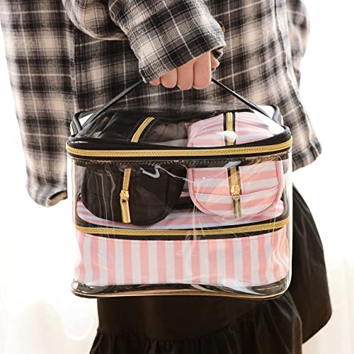 Transparente Make-up-Tasche Mit Fächern – Wasserdichter Organizer Für Kosmetik & Reisen