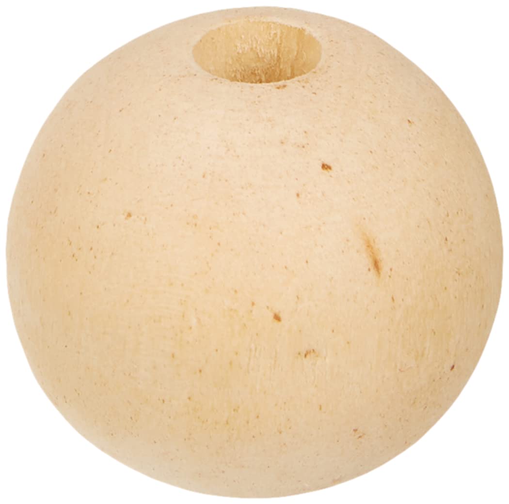 Artemio 30 mm Wooden Beads, Set of 4, Beige