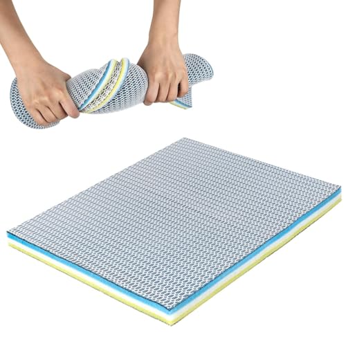 Yaunming Ouate filtrante 9D très efficace - 40 x 30 x 2 cm - Tapis filtrant biochimique avec structure en nid d'abeille - Design multicouche avec haute...