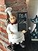 KiaoTime 98915HB Italian Chef Figurines Kitchen Decor with Chef Chalkboard Counter Top Chef Figurine Collectible Kitchen Chef Decor Statue