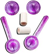 Ice Globes for Facial, Cooling Globes Set for Eye & Neck, Cold Glass Ice Roller Ball, Cryo Sticks...