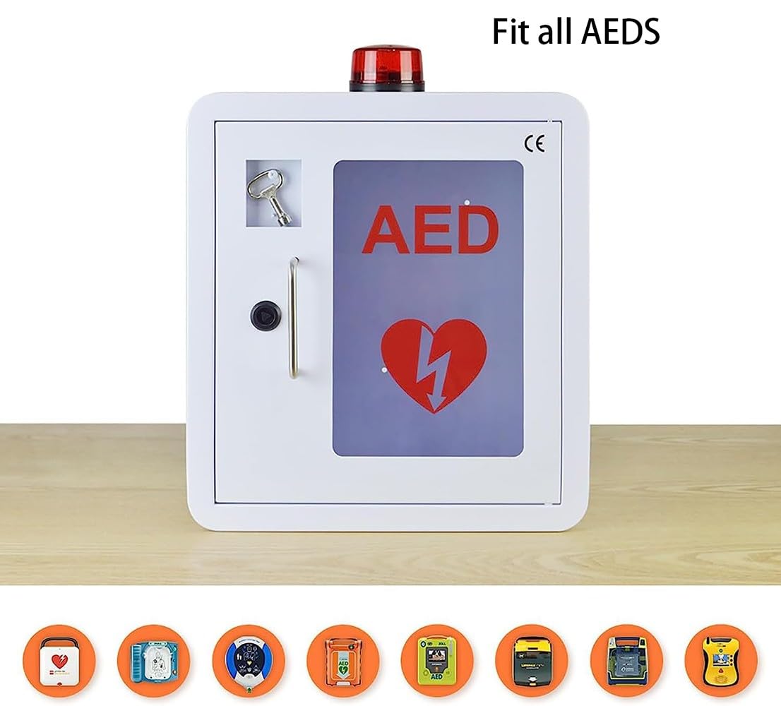 AED-Schrank, Erste-Hilfe-AED-Defibrillator-Aufbewahrungsschrank Mit Alarmsystem, Erste-Hilfe-Kasten, Herz-Defibrillator-Aufbewahrungsschrank, AED-Alarmbox Für Büro, Krankenhaus