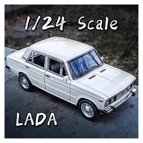 Modelo de coche decorativo 1:24 para Lada en aleación miniatura 5