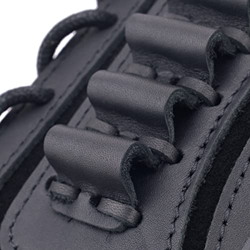 Oxpang Leather Gun Buttstock Cheek Rest Pad Rifle Ammo Holder For .30-30 .44Mag .357 .308 .45-70 12Ga 16Ga 20Ga (.357 .30-30 .38 Cal, Left Handed - Black) #TOP3