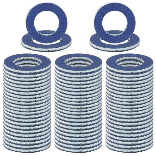 Image of Waziaqoc Oil Drain Plug Gaskets, 100 PCS, Aluminum M12 Crush Washer | Washer Crush Seal Replacement, For OEM 9043012031, Cars Truck Vehicle