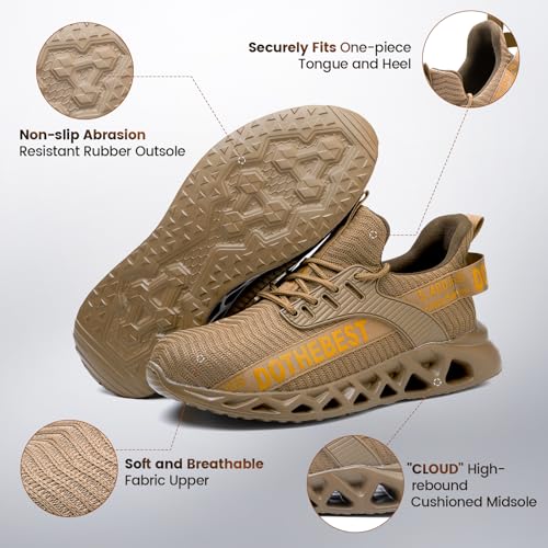 Image of Furuian Steel Toe Sneakers for Men Women Lightweight Safety Shoes Comfortable Puncture Proof Slip On Indestructible Work Shoes