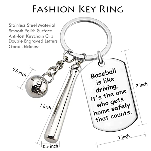 Cmvfyl Baseball Keychains For Men, Baseball Bat Keychain, Novelty New Driver Keyring, Softball Charm Gift Trucker Husband Boyfriend Graduation Gifts Have Fun Teen Gift #TOP3