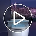 Smart Toilet with Built-In Bidet, Heated Seat, Dual Auto Flush, Warm Water & Dry Function, Tankless Design, Foot Sensor, Night Light, and Wireless Remote Control