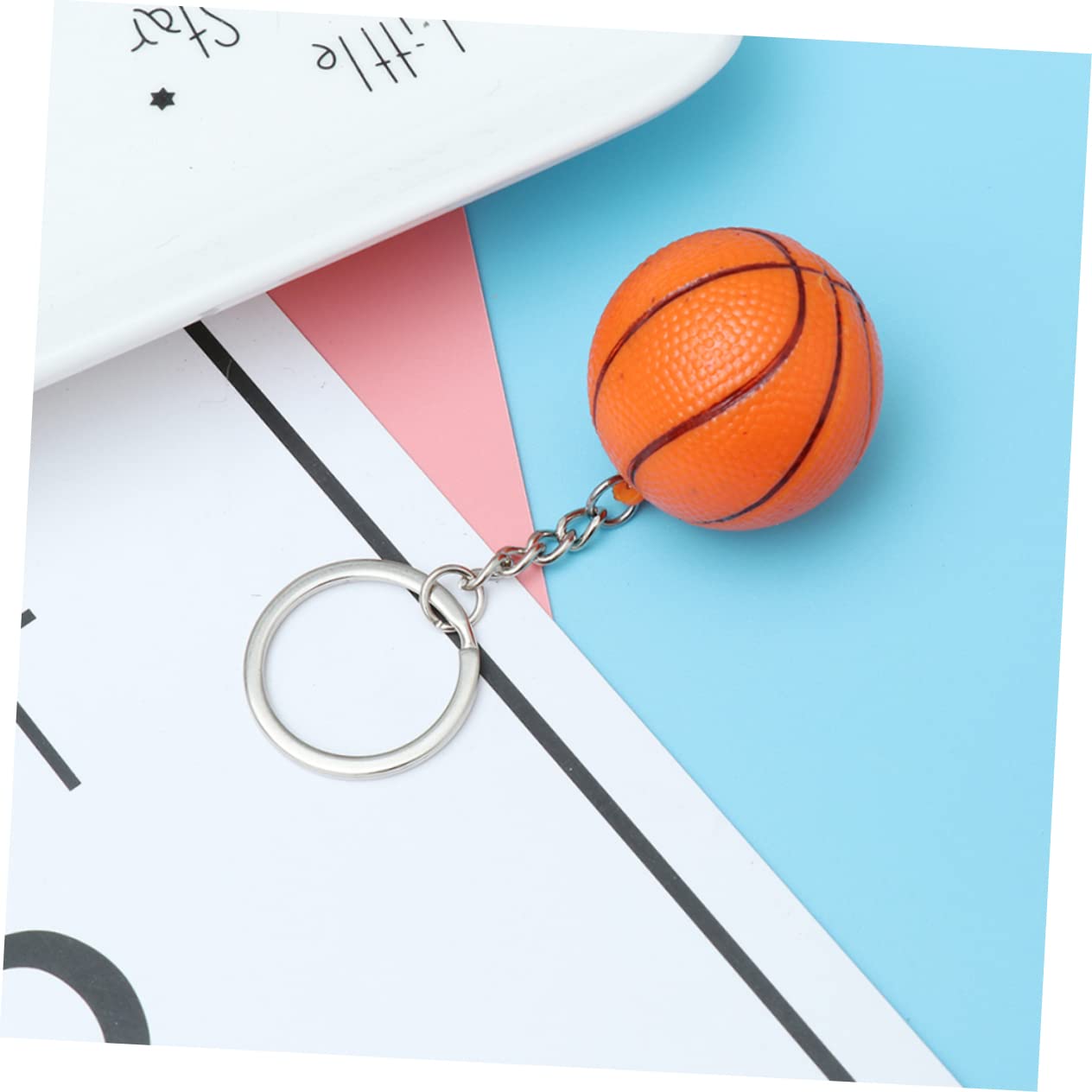 CLISPEED 20 Pz Portachiavi Sportivo La Festa di Basket Favorisce di Basket Portachiavi Mini con Palloni Sportivi Sportivi Souvenir Pu Bambino