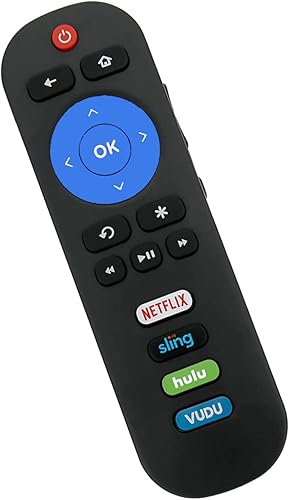 Control remoto de repuesto para Philips Roku TV, ajuste universal para todos los televisores Philips Roku 32PFL4664/F7 40PFL4662/F7 43PFL4662/F7