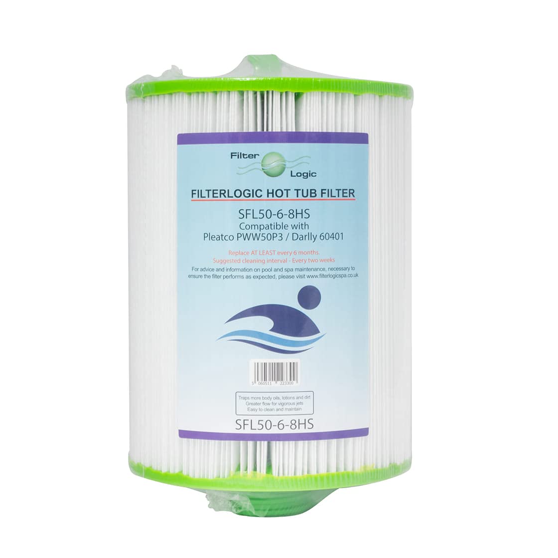 Filterlogic SFL50-6-8HS | 6X Filterkartusche kompatibel mit Pleatco PWW50P3