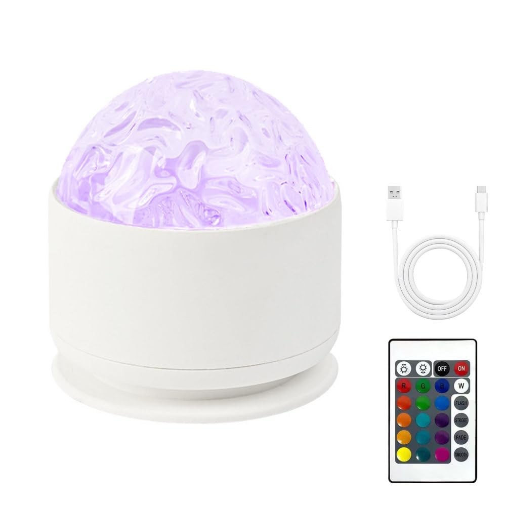 Bdkmms 【Aurora Borealis Effect】Dy-Fwd02 Northern Light Projector, 2-In-1 Aurora Projector Light With Remote Control 16 Colours Northern Lights & Water Ripple Projector For Bedroom Party Room