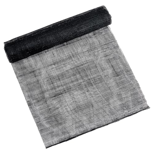 BENECREAT 90x50cm Black Linen Mesh Fabric