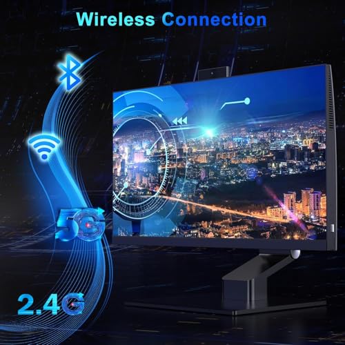 Image of All-in-One Desktop Computer 23.8'' Touchscreen -Quad-Core CPU (Up to 3.4Ghz), 16GB RAM, 512GB SSD, Retractable Privacy Webcam, Bluetooth 5.3, Wi-Fi 6, Keyboard & Mouse Included - Home & Office