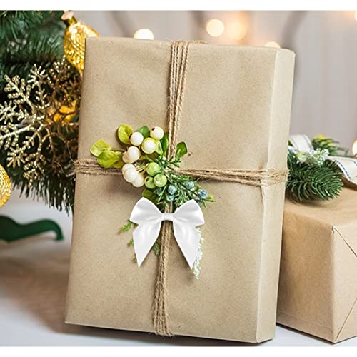 Wisepoint Satin Ribbon Bows 30Pcs, 7Cm Mini Bows With Double-Sided Adhesive Tape And Gift Wire, Silk Self Adhesive Bows For Decorate Gifts, Diy Packaging, Toys, Wedding, Party (White) #TOP6