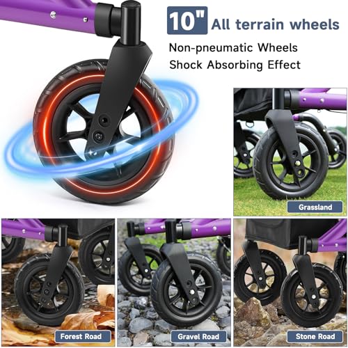 Image of MAXWALK Foldable Rollator Walker for Seniors with Seat, 10 inch All Terrain