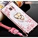 Produktbild Herbests Kompatibel mit Samsung Galaxy Note 5 Silikonhülle Transparent Glitzer Handyhülle Diamant Strass Glänzend Silikon Handytasche Durchsichtig Schutzhülle mit Ring Ständer,Rose Gold