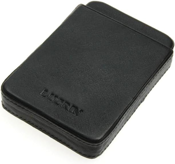 Super Big Clearance! Lucrin - Sliding case for Business Cards - Red - Genuine Leather
