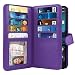 NEXTKIN Case Compatible with Nokia 3.1 Plus 2019 Cricket, Leather Dual Wallet TPU Cover Pockets Double Flap Multi Card Slots Button Strap for Nokia 3.1 Plus Cricket (NOT FIT International) - Purple
